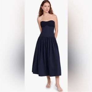 Moon River Navy Strapless Dress